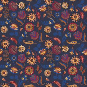 叶子花卉无缝图案