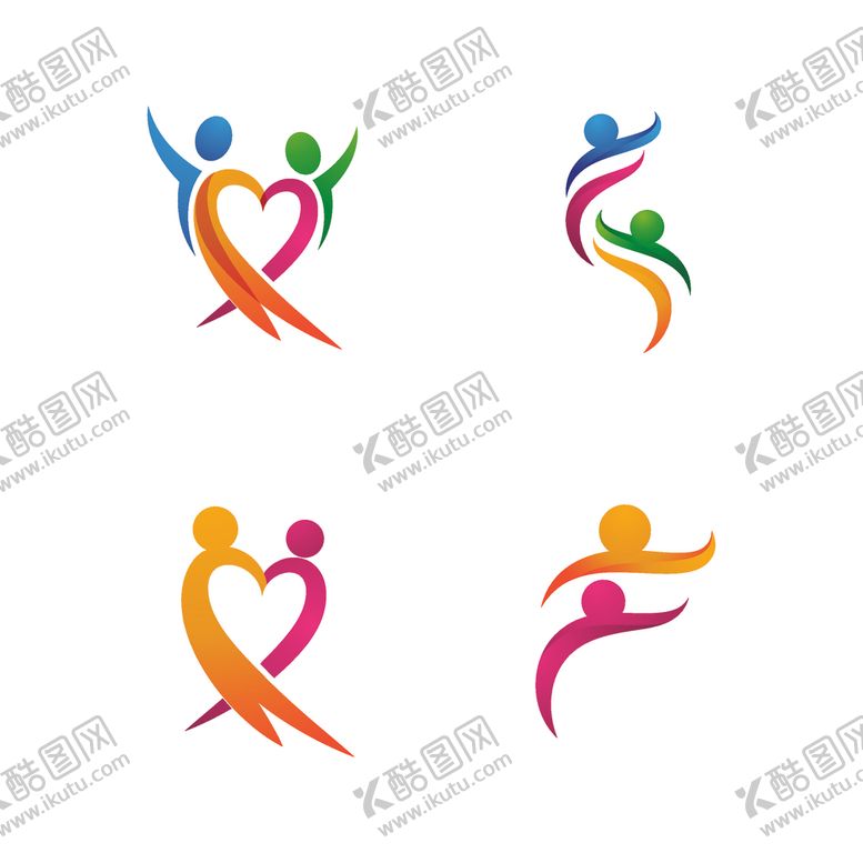 编号：15871405031443548742【酷图网】源文件下载-抽象人物图标