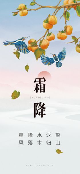 霜降节日海报