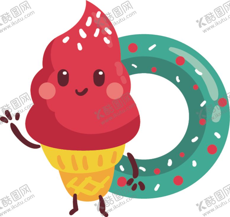 可爱食物AI设计素材卡哇伊表情