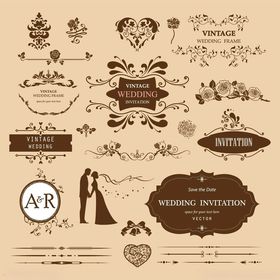 复古婚礼装饰设计元素