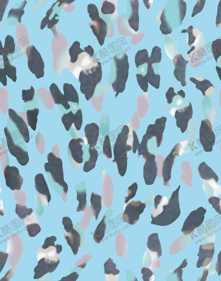 编号：49925609170955311239【酷图网】源文件下载-豹纹蓝色