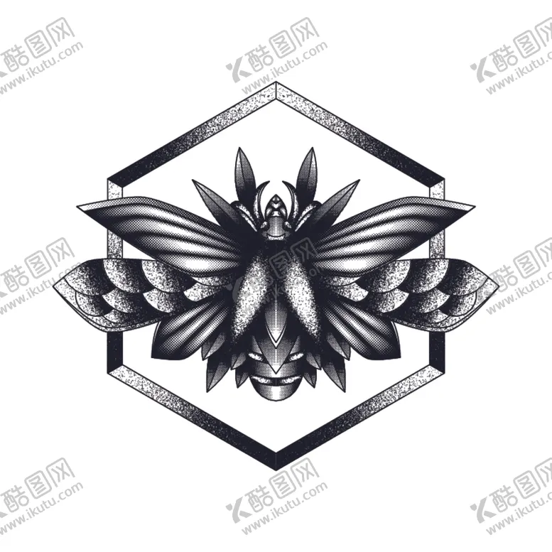 编号：82742507011523018351【酷图网】源文件下载-线描昆虫