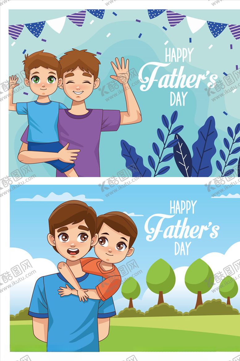 编号：18776609150303055553【酷图网】源文件下载-卡通父子