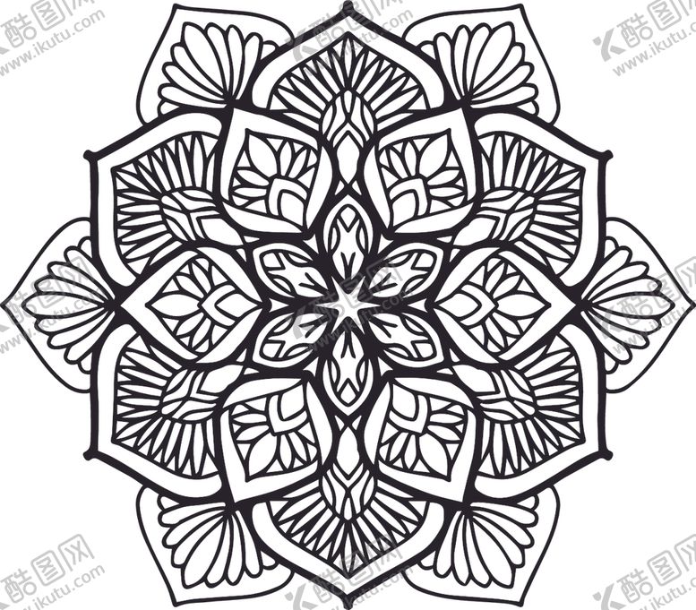 编号：92946810212237048557【酷图网】源文件下载-曼陀罗花纹