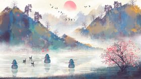 水墨插画