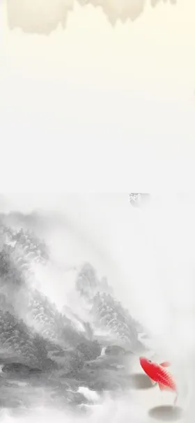 水墨画图片山水风景中国风现代新式书墙绘江南烟雨