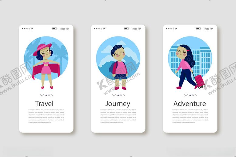 编号：41381511211508528283【酷图网】源文件下载-旅行主题APP界面设计