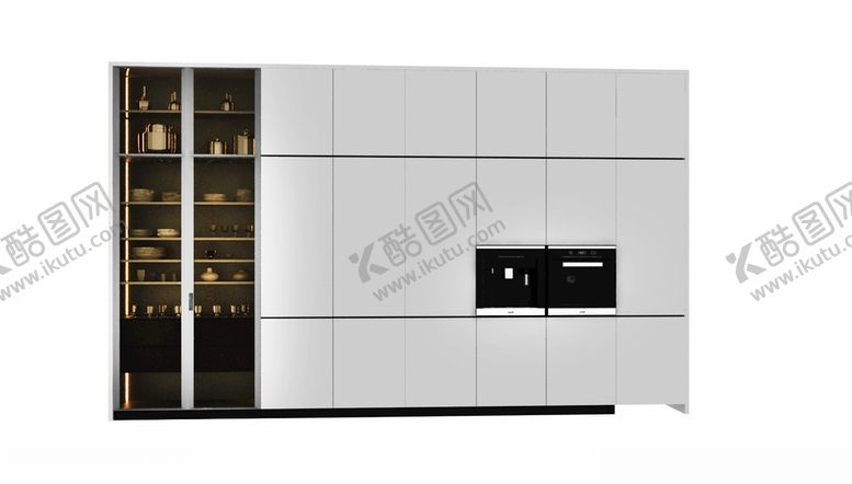 编号：82771209242310445295【酷图网】源文件下载-厨房壁柜3d模型