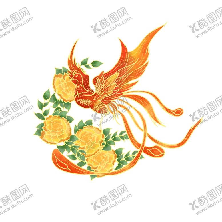 编号：34984805081507354099【酷图网】源文件下载-国潮凤凰插画