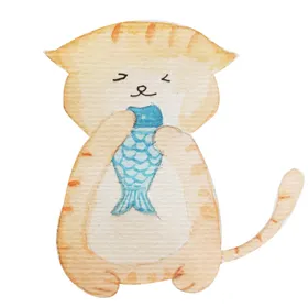 手绘卡通猫图片宠物动物里小咪