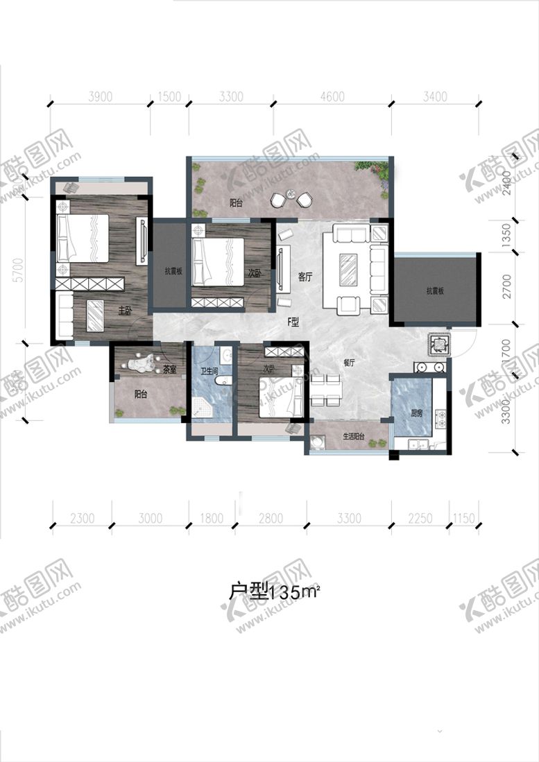 编号：47560911193554897031【酷图网】源文件下载-室内户型图