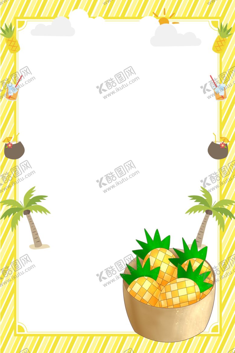 编号：71230410122345061093【酷图网】源文件下载-卡通水果背景