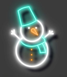 霓虹灯雪人