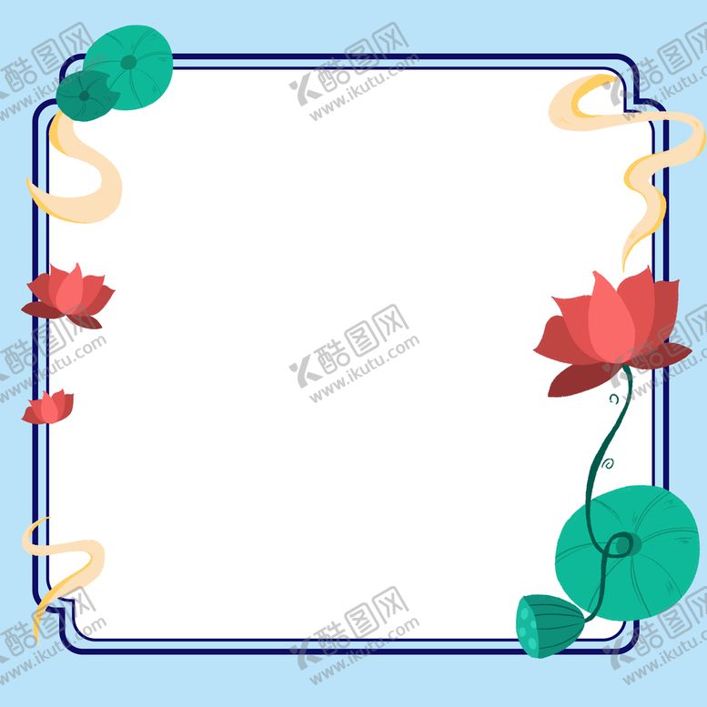 编号：03618210071346456507【酷图网】源文件下载- 荷花边框 