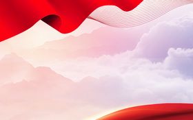 红色节日背景2022祥云礼花