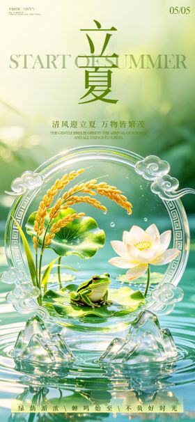 中国24节气立夏宣传海报