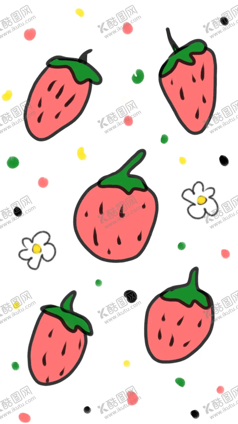 编号：33468010171019435542【酷图网】源文件下载-手绘草莓