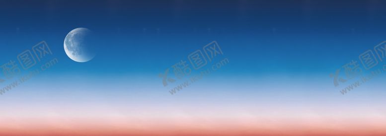 编号：96707401191619498549【酷图网】源文件下载-蓝天明月简约油画装饰画