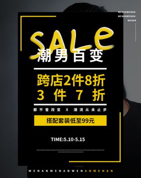 时尚男装促销banner海报