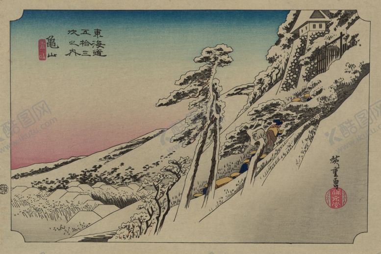 编号：86905909211516211005【酷图网】源文件下载-日本街景风景浮世绘