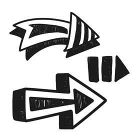 箭头插画职场积极向上办公桌白领