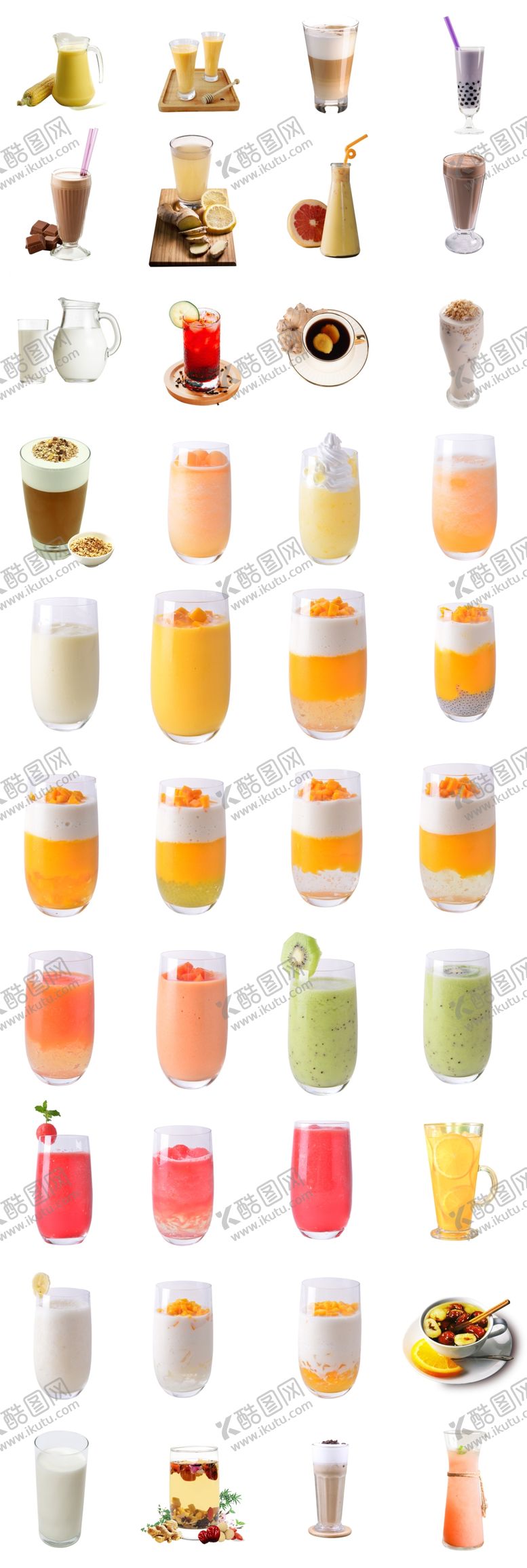编号：83545310212124452113【酷图网】源文件下载-奶茶果汁抠图大图图片PNG