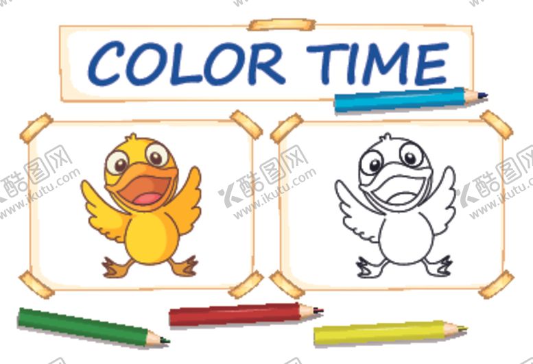 编号：79867910070257453285【酷图网】源文件下载-卡通着色卡片