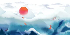 中国风背景文艺素材展板