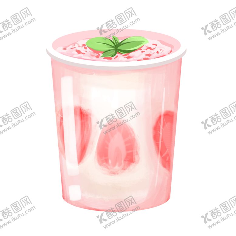 编号：47817801250419383107【酷图网】源文件下载-夏日解暑草莓冰奶昔