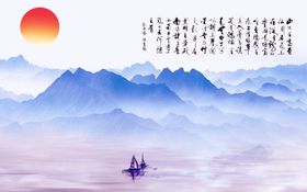 山水画水墨山水画意境山水画