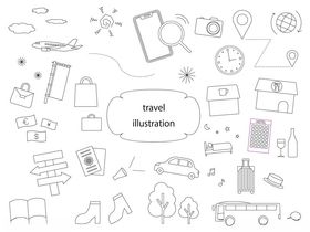 手绘社交互动元素集合