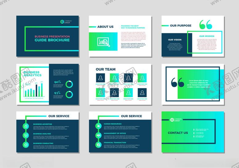 编号：70276411010549581509【酷图网】源文件下载-绿色画册