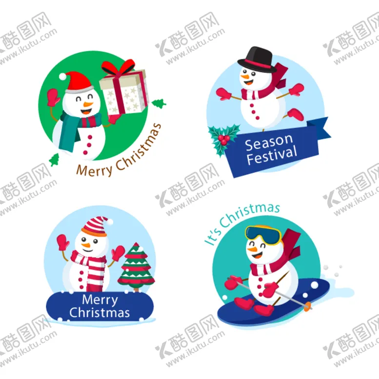 编号：24350112130847149629【酷图网】源文件下载-卡通雪人图标