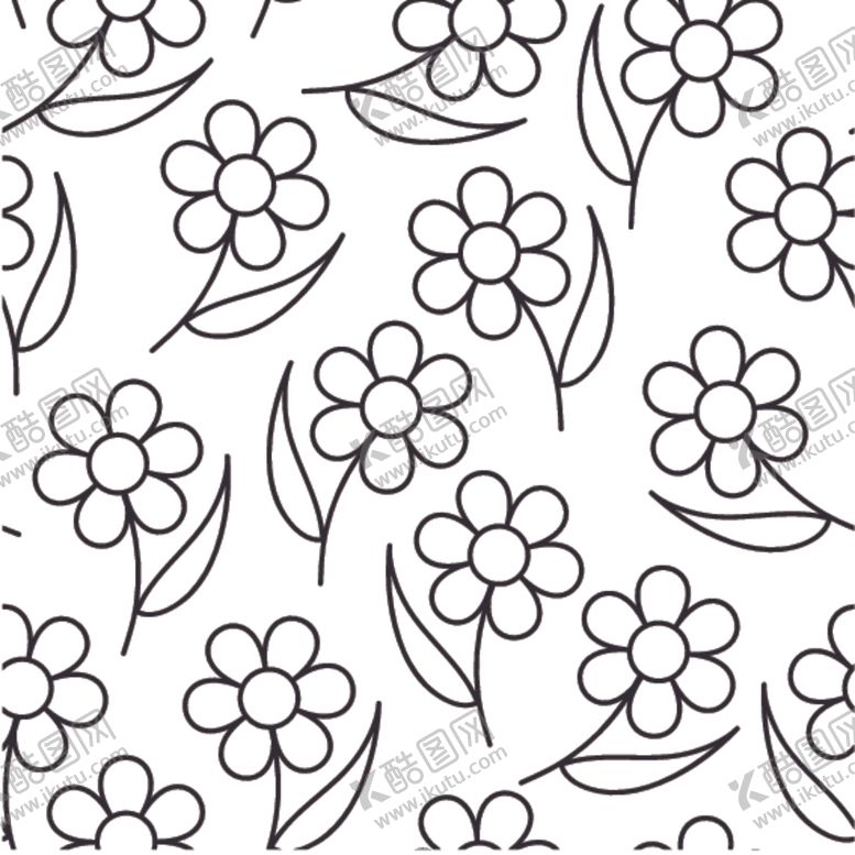 编号：76610510042315598083【酷图网】源文件下载-黑白简约花纹图案设计