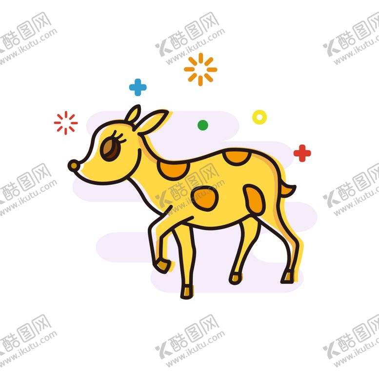 编号：64121407061713091714【酷图网】源文件下载-卡通长颈鹿