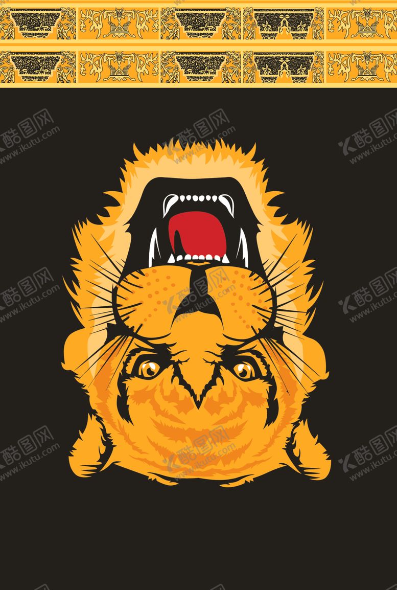 编号：14419910041314273190【酷图网】源文件下载-老虎头狮子动物大牌