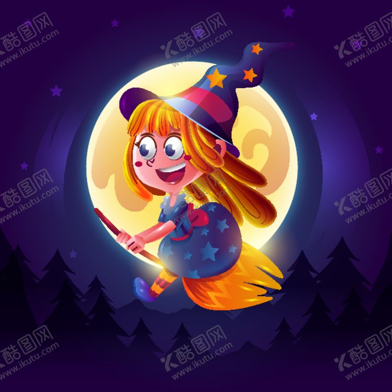 编号：27386812130222306695【酷图网】源文件下载-卡通魔女