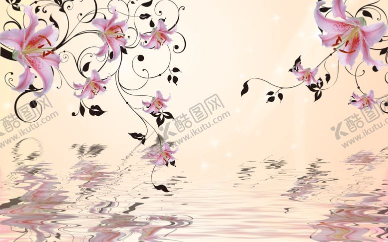 编号：45031609280627008112【酷图网】源文件下载-花卉背景墙