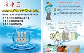 绿色家用净水器过滤器网页详情页
