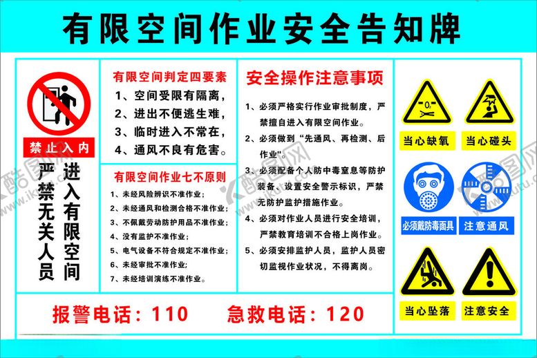 编号：38520602180354402052【酷图网】源文件下载-有限空间作业