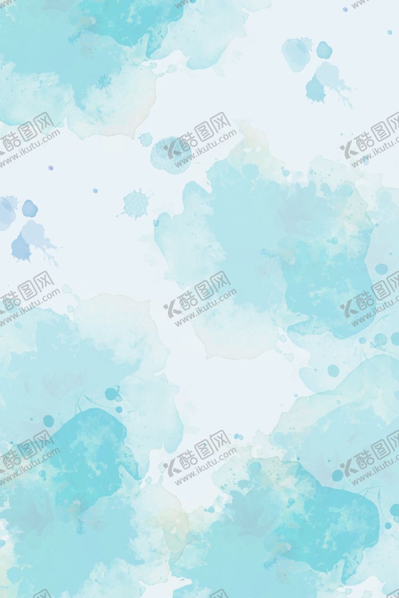 编号：38461107031402178152【酷图网】源文件下载-水彩清新蓝色笔刷夏季背景素材