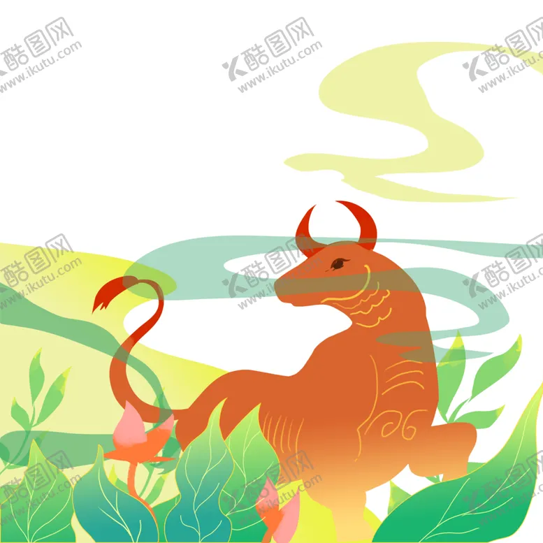 编号：36590704190207239032【酷图网】源文件下载-卡通牛形象