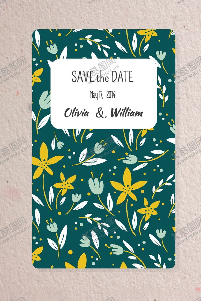 编号：91626710142247558283【酷图网】源文件下载-花草无缝背景海报