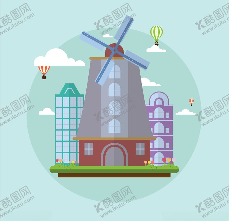编号：14490505121430338796【酷图网】源文件下载-阿姆斯特丹矢量插画