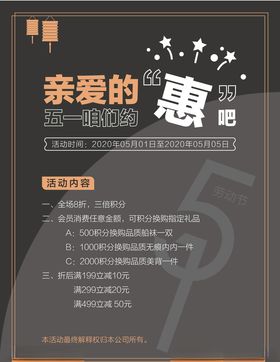 服装店活动促销海报