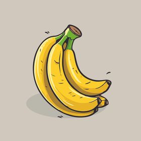 banana水果手绘矢量插画