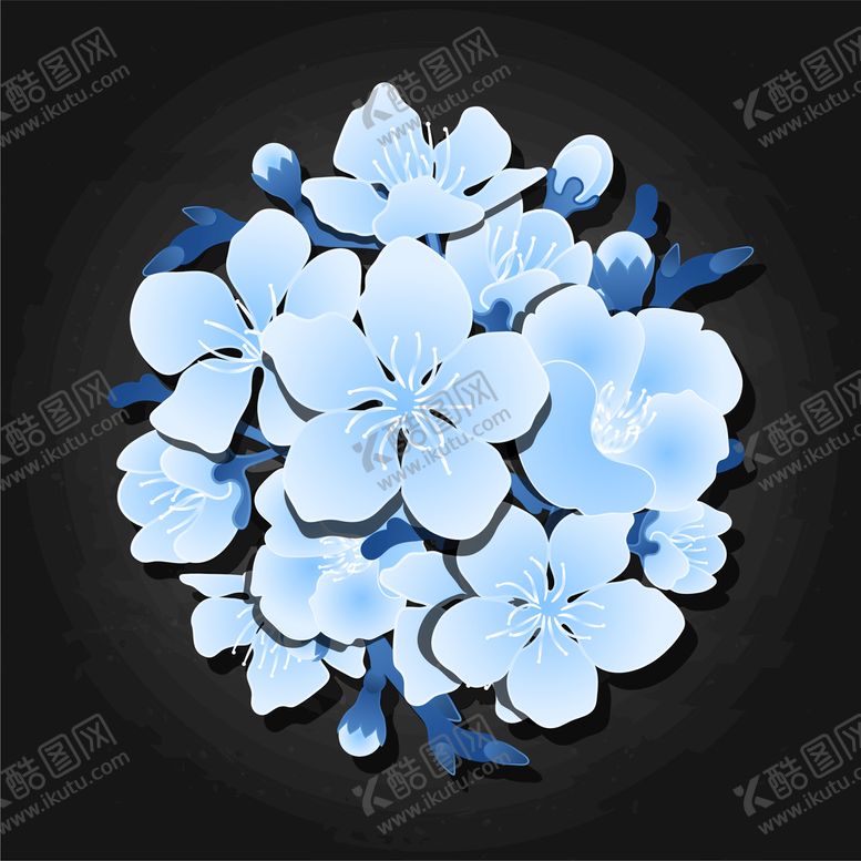 编号：62830709131740554380【酷图网】源文件下载-樱花图案矢量桃花桃花花朵