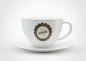 咖啡杯样机果汁纸模版一键替换模板展示