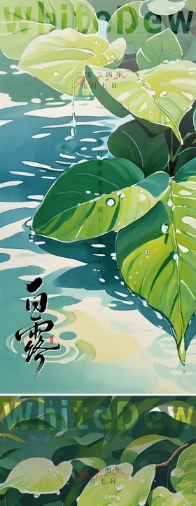 白露节气系列海报